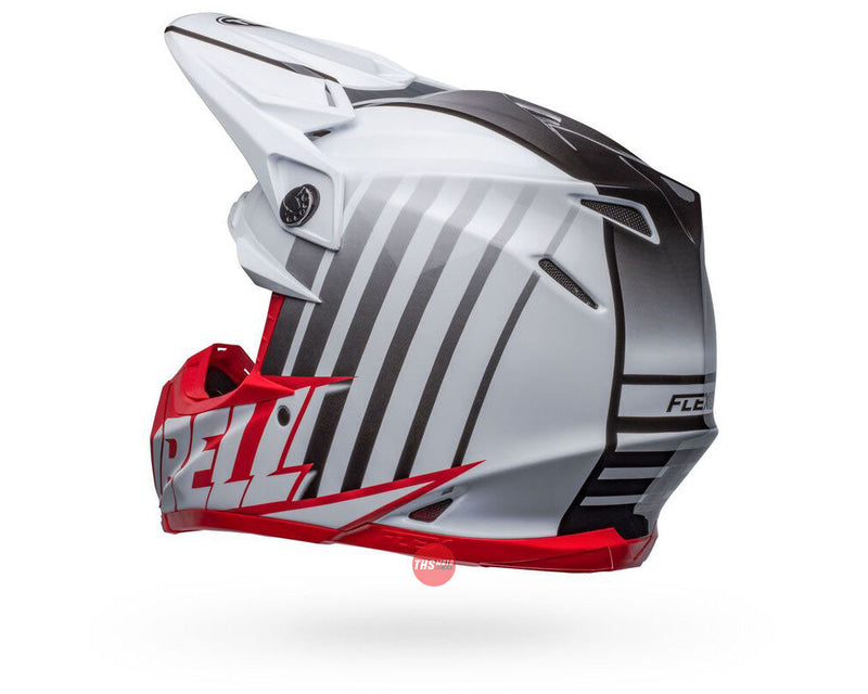 Bell MOTO-9S FLEX Sprint Matte Gloss White/Red Size Small 56cm