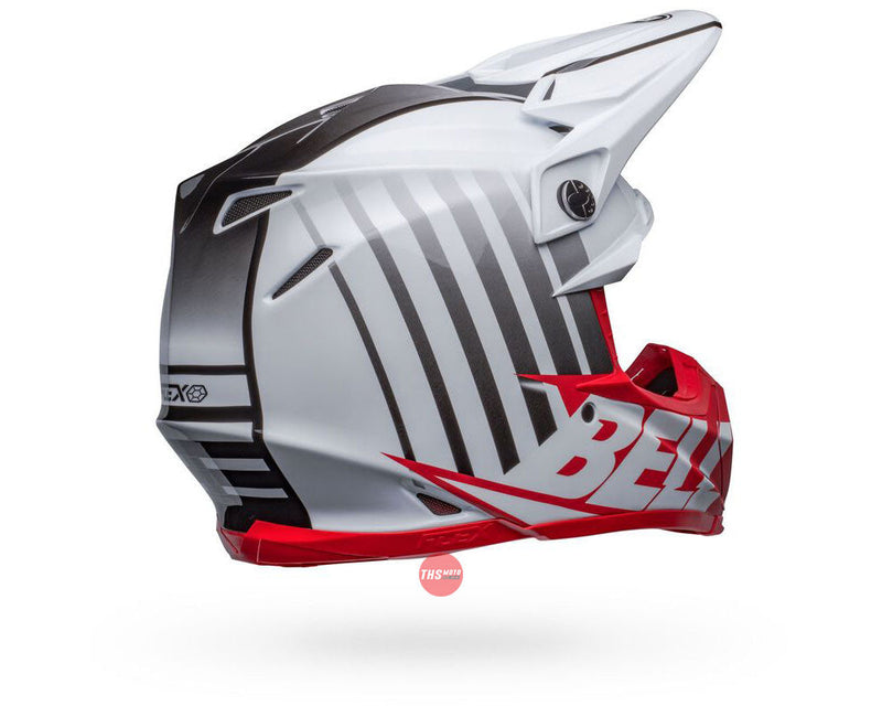 Bell MOTO-9S FLEX Sprint Matte Gloss White/Red Size XL 62cm