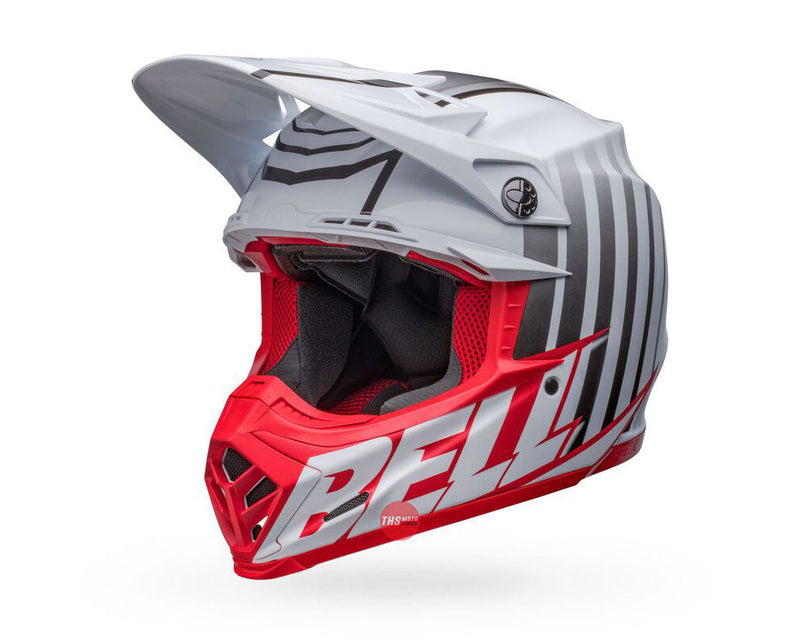 Bell MOTO-9S FLEX Sprint Matte Gloss White/Red Size Small 56cm