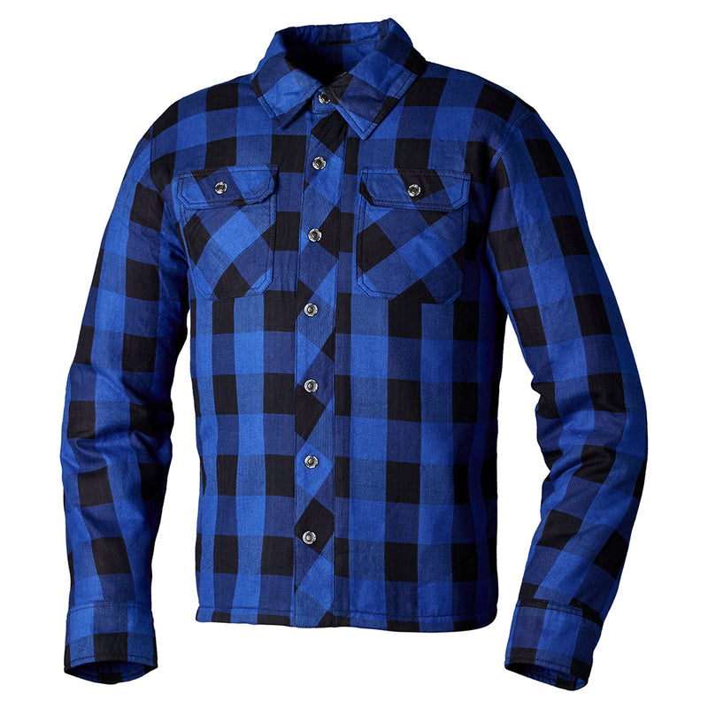 RST Lumberjack Kevlar Lined CE Textile Shirt Blue Size 42 Medium