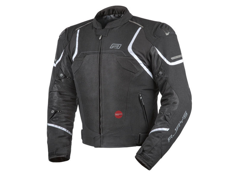 Rjays Pace Airflow Black White Road Jacket Size 4XL