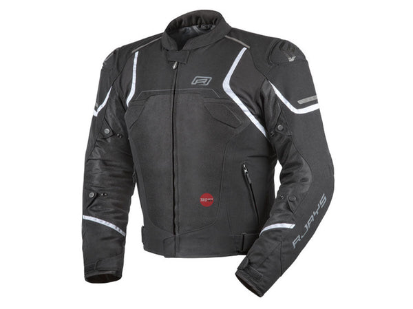 Rjays Pace Airflow Black White Road Jacket Size Large