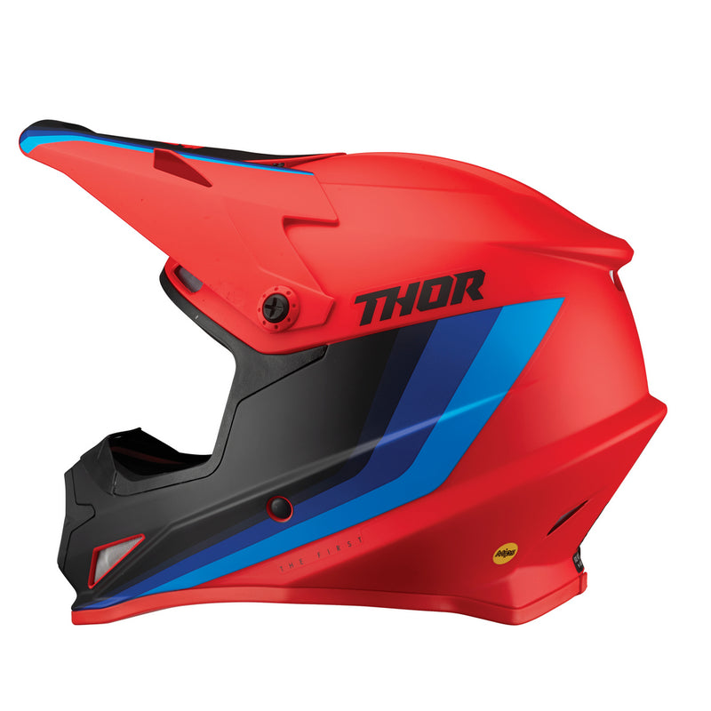 Thor Mx Helmet S22 Sector Runner Mips Red Blue Size Large 59 60cm