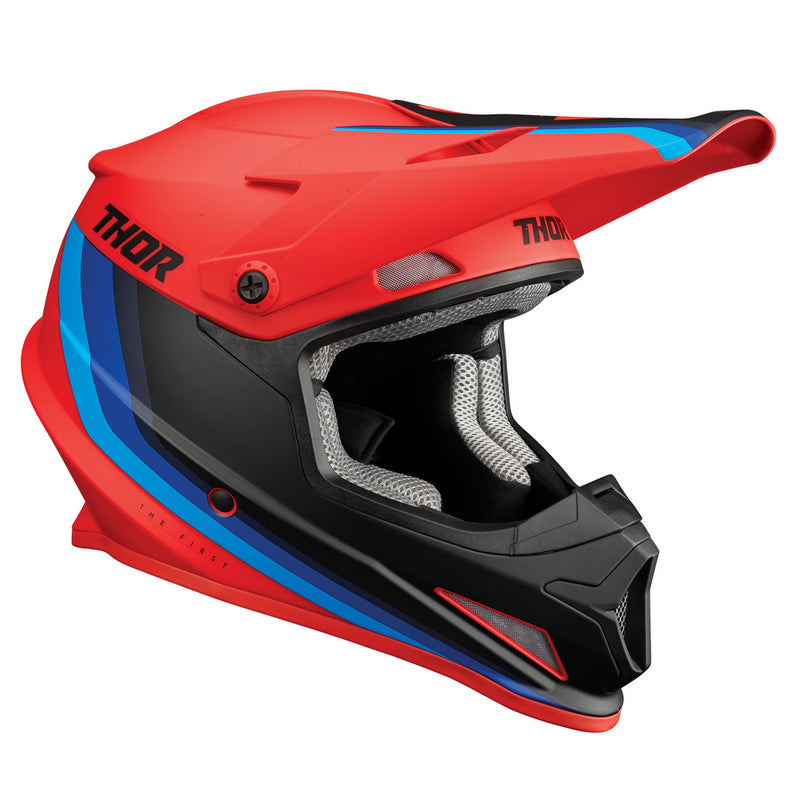 Thor Mx Helmet S22 Sector Runner Mips Red Blue Size Large 59 60cm