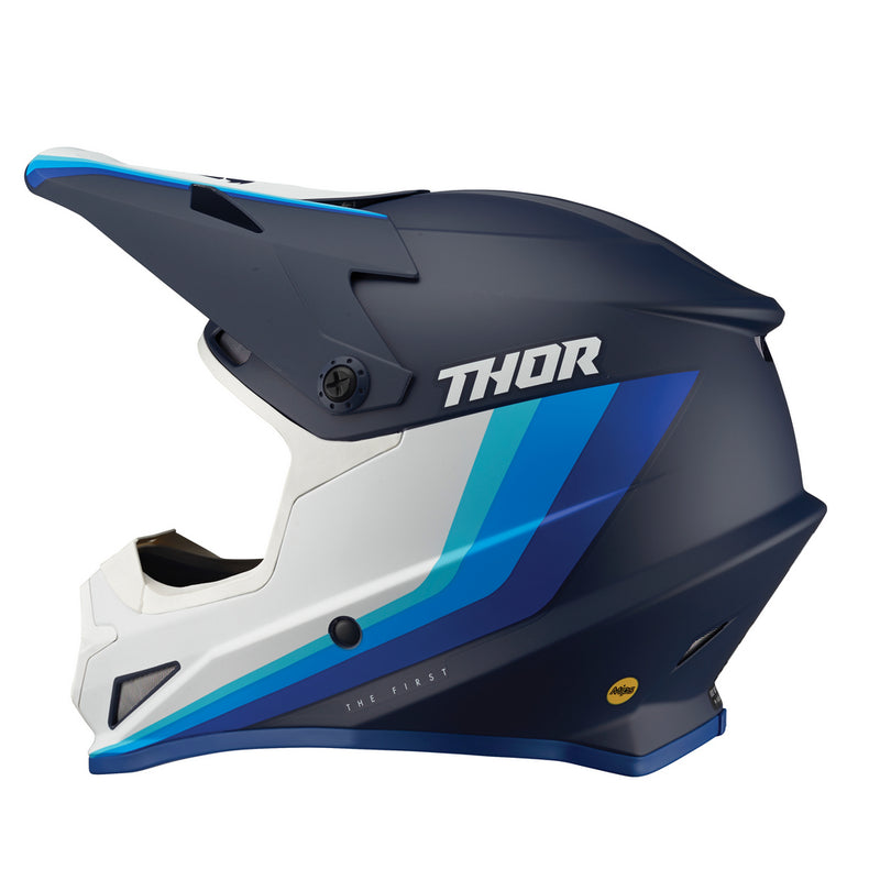 Thor Mx Helmet S22 Sector Runner Mips Navy White Size Small 55 56cm