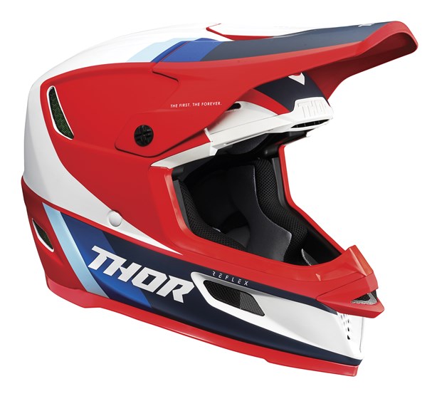 Thor Helmet MX Reflex Apex S21 Red White Blue Size Medium 57 58cm