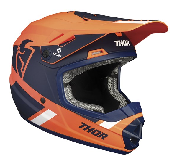 Thor Helmet S21Y Sector MIPS MX Split Orange Navy Size Youth Large 51 52cm