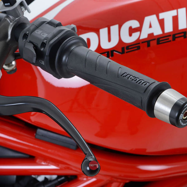 R&G Racing Bar End Sliders Ducati Monster 1200R Black