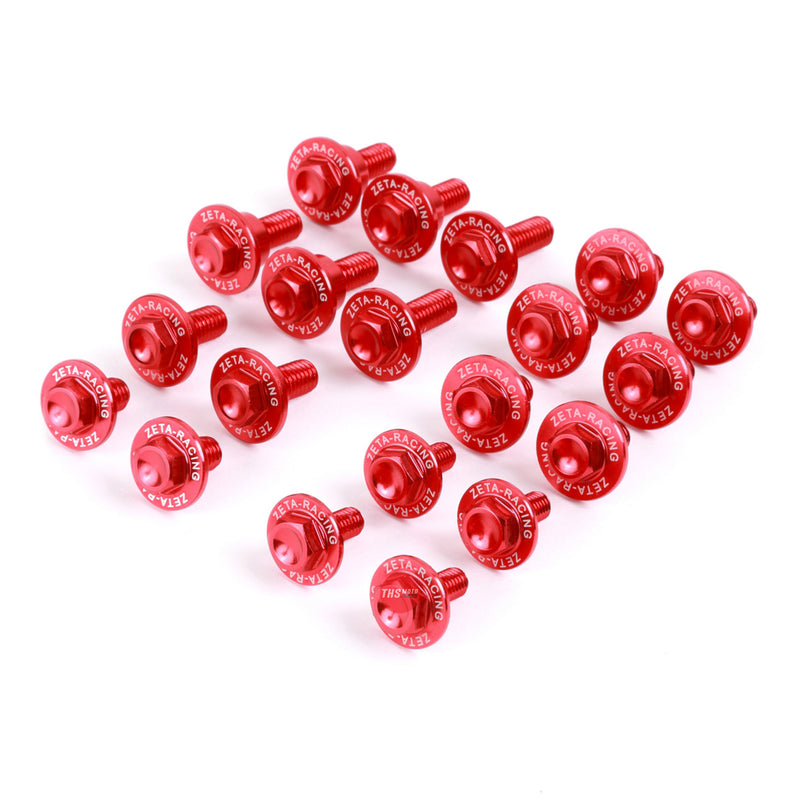 ZETA Bolt Set for Plastic Red ZE88-5052