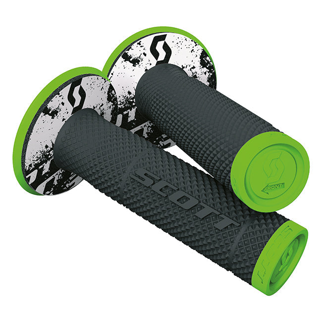 Scott Grips Sxii Neon Green/black W/donuts Dual Density