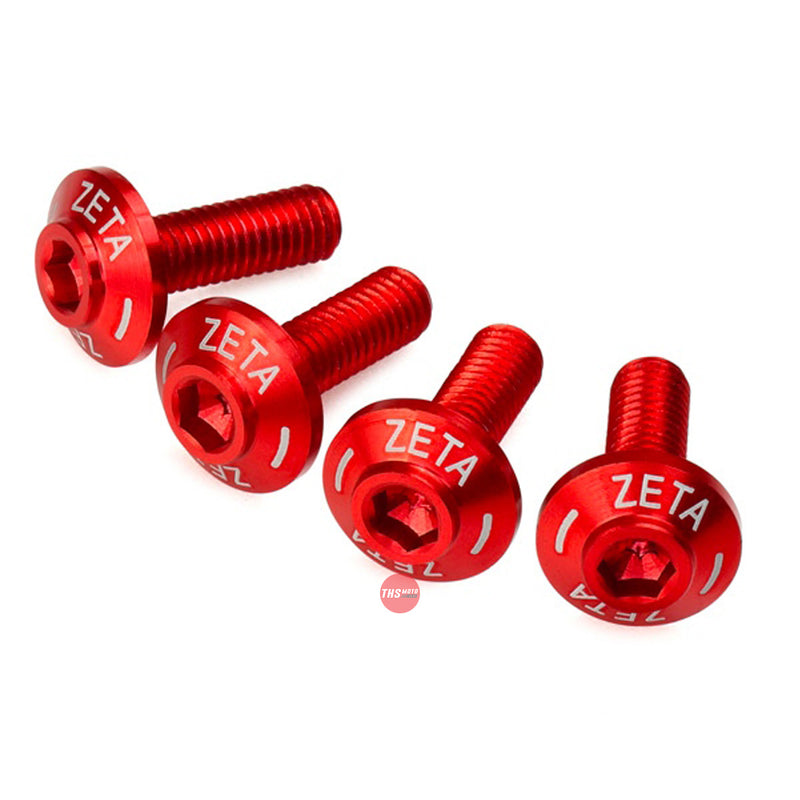 ZETA Screen Bolt Set Red 4Pc ZS88-1042