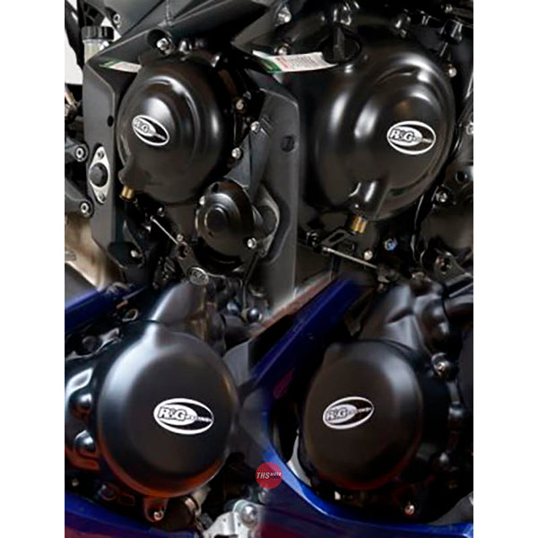 R&G Engine Case Cover Kit Triumph Street Triple & R 14-, Triumph Daytona 6 Black