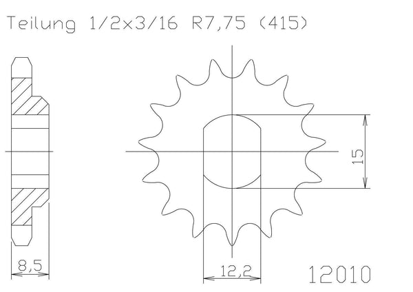 Moto Master Sprocket Front 10T 10 Tooth