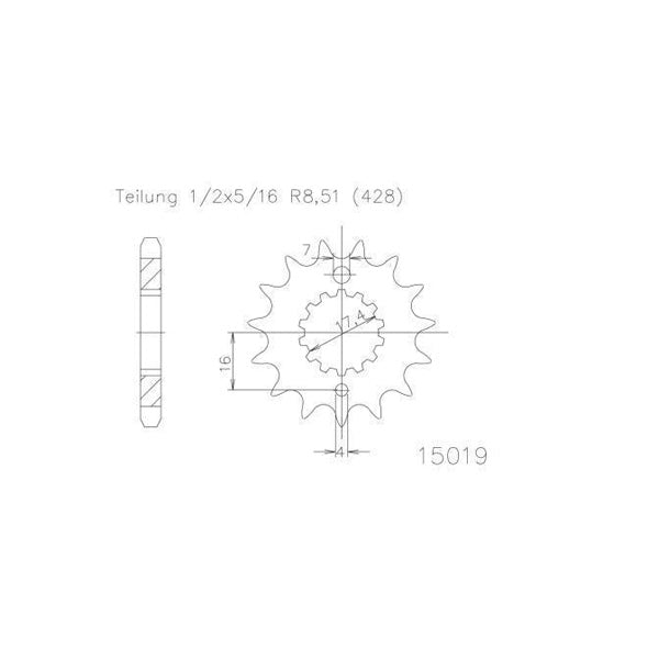 Moto Master Sprocket Front Moto-Master Made in Holland Yamaha YZ85 02-21 14T