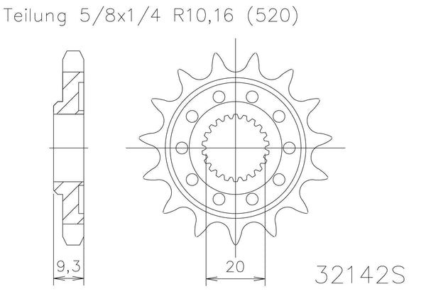 Moto Master Sprocket Front Made in Holland KX250F 06-20 13T