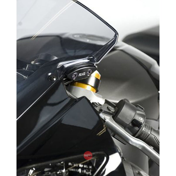 R&G Mirror Blanking Plates Yamaha YZF-R6 Black