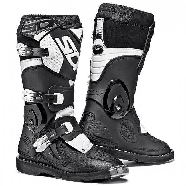 Sidi Flame Black White Youth Off-road Boots Size EU 41