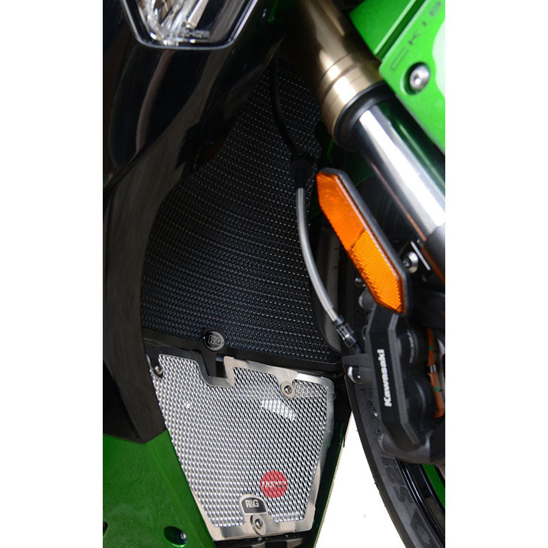 R&G Racing Radiator Guard Kawasaki Ninja H2 SX 18 Titanium