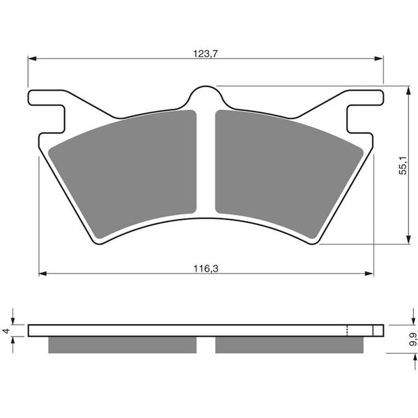 PREMIER BRAKE PADS FULL SINTERED Polaris Rr