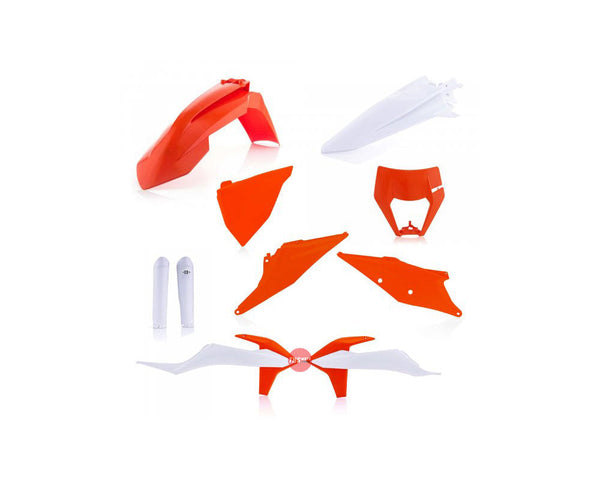 Acerbis Full Plastic Kit Replica Orange / White EXC/EXCF 2023 OEM