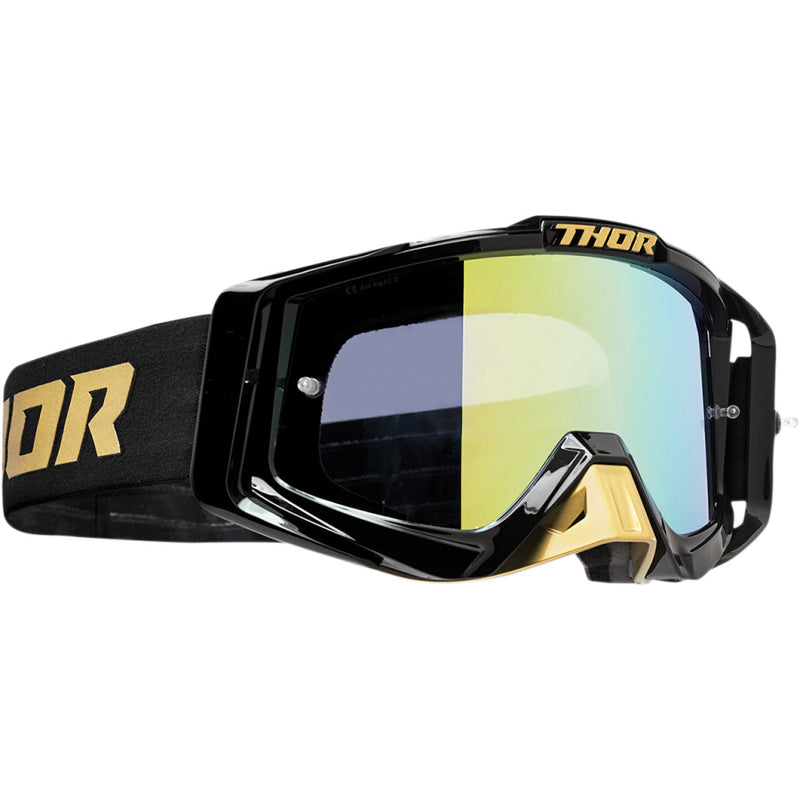 Thor Goggle Sniper Pro Div Divide Gold Black { includes spare clear lens }