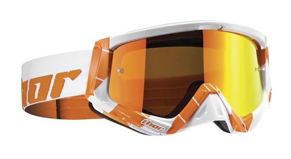 Thor Goggle Sniper Chase Orange White { includes spare clear lens }