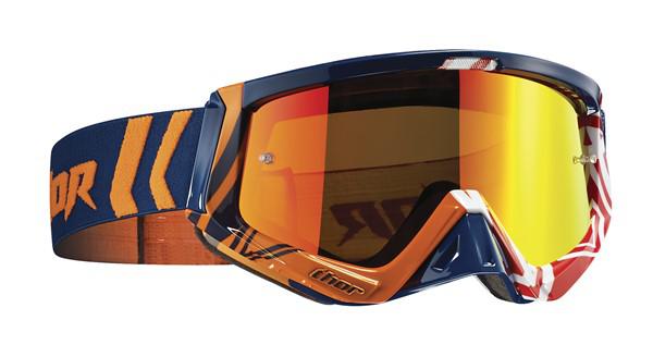 Thor Goggle Sniper Geo Navy Orange { includes spare clear lens }