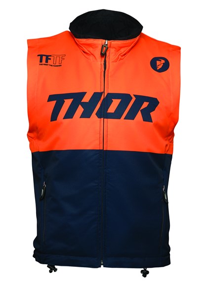 Thor Vest S21 MX Warmup M Midnight Orange Medium