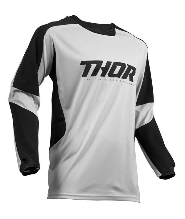 Thor Jersey S19 Terrain Gr Bk L Mx Light Grey Black Large