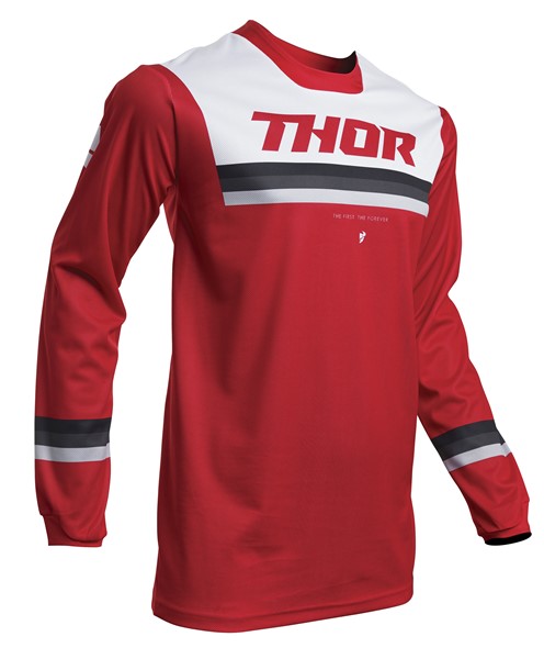 Thor Jersey Pulse Pinner S S20 Red White Small