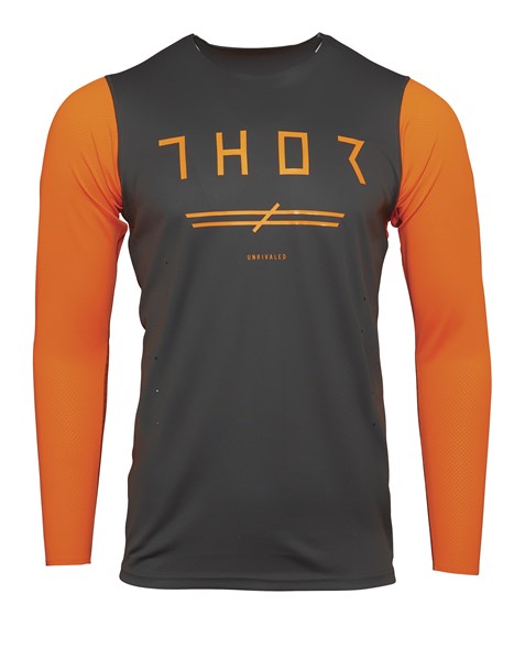 Thor Jersey Mx Prime Pro S21 Unrivaled Charcoal Orange Small