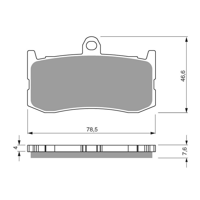 PREMIER BRAKE PADS HI-PERF SINT TRI Daytona 675 Fnt 09-