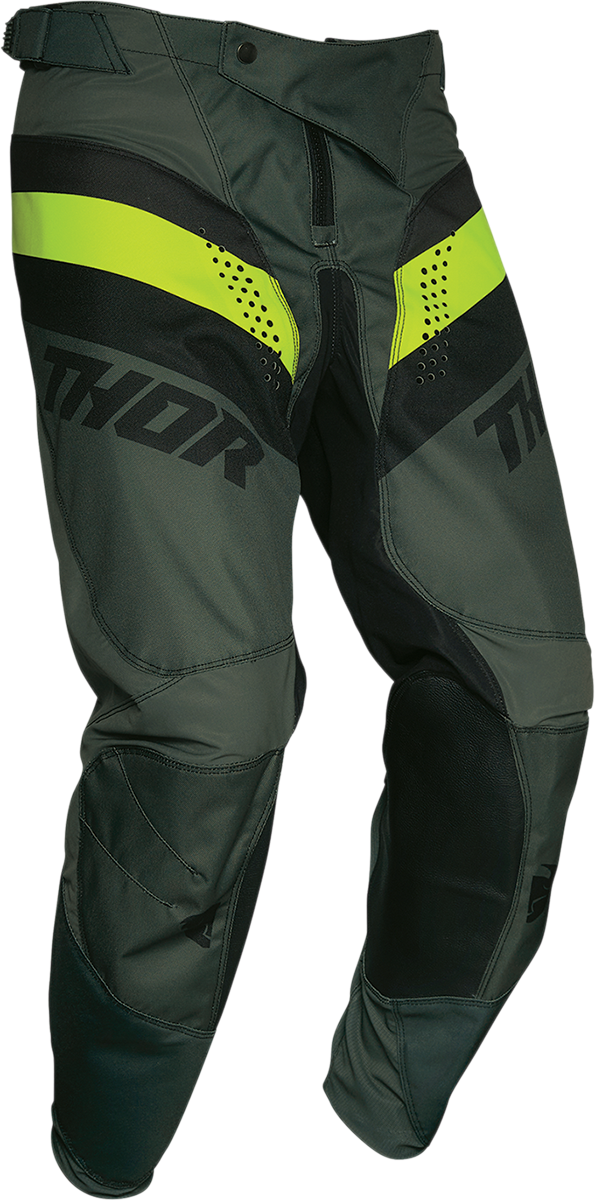 Thor Pant MX Pulse Racer 32 S21 Army green acid inch   32" Waist