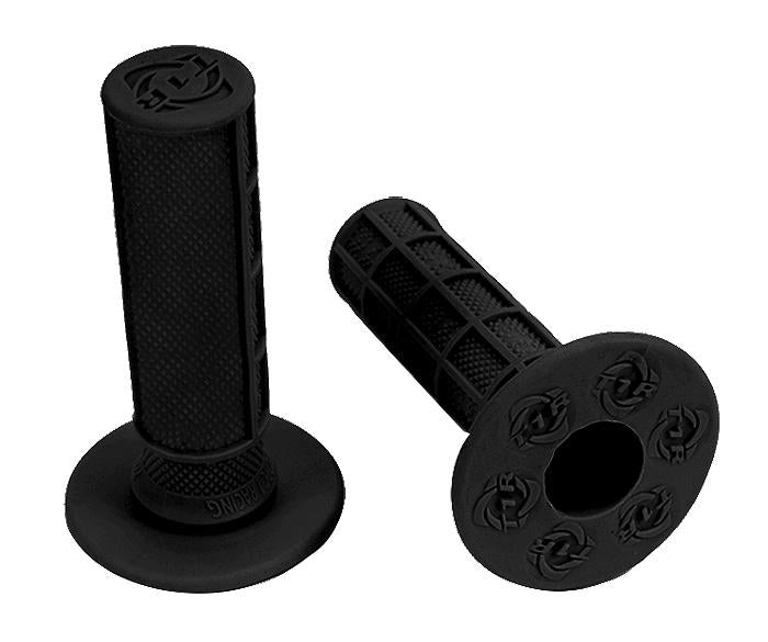 Torc1 Racing Hole Shot Grips Mx Waffle Soft Compound Black Includes Grip Glue