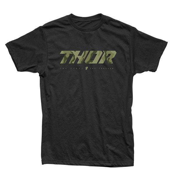 Thor T Shirt MX Loud 2 L Standard fit, 100% cotton Tee shirt Black Camo Large