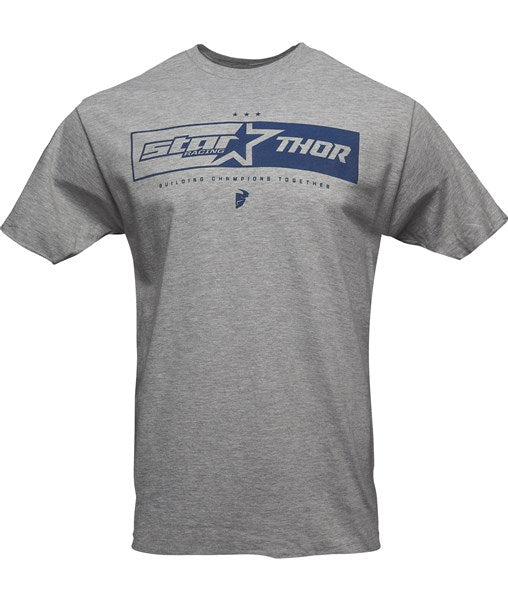 Thor Tee T Shirt Star Racing L MX Unite Heather Grey Large