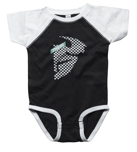 Thor Onesie MX 0-6 months Supermini Head checked Black White