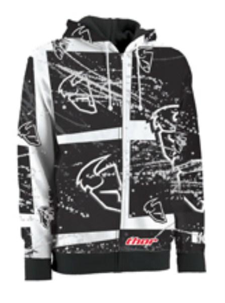 Thor Hoody zip Splatter Black Medium