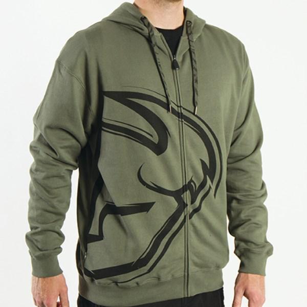 Thor Hoody Zip Split Grn S14 Military Green Medium