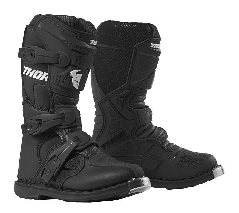 Thor Mx Straps Boot S19Y Blitz Xp Youth Mini Black Size 10-13