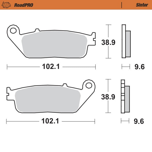 Moto Master Brake Pads Front Pro Sintered Honda Cbf1000F 06-14 Cbr250Rr 2017 250 Magna 97-98