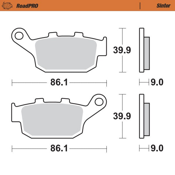 Moto Master Brake Pads Rear Pro Sintered Honda Kawasaki Suzuki