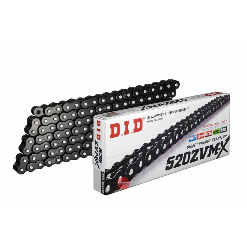 DID ZVM-X Super Street X-Ring Chain 520ZVM-X x 106ZB rivet link