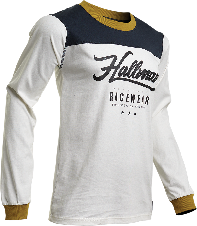 Thor Jersey Hallman Gp L 100% Cotton Dyed Fabric White Large