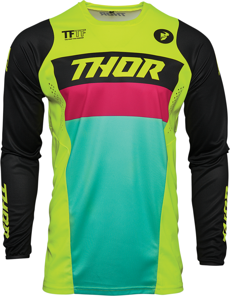 Thor Jersey Mx Pulse Racer L S21 Acid Black Large