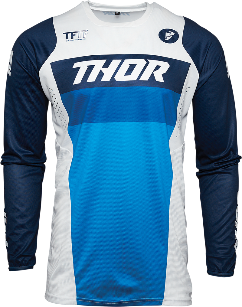 Thor Jersey Mx Pulse Racer L S21 White Navy Large