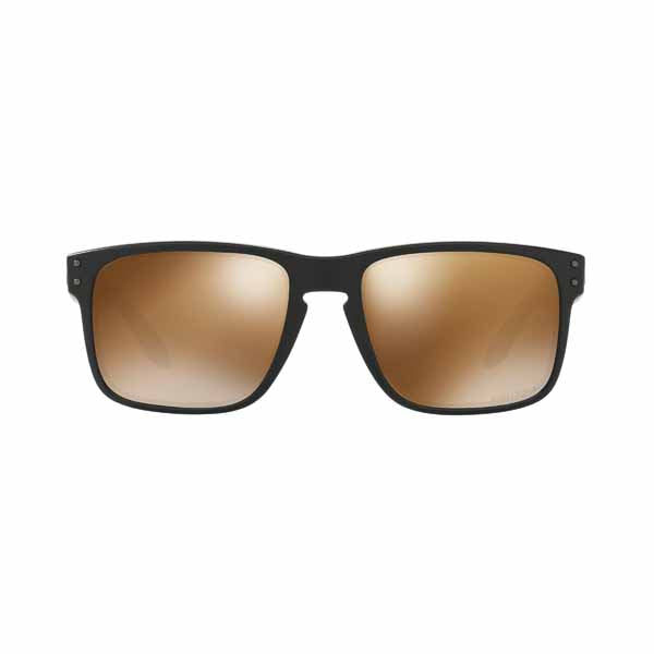 OA-OO9102-D755 - Oakley Holbrook polarised sunglasses in Matte Black frame with Prizm Tungsten Polarised lens