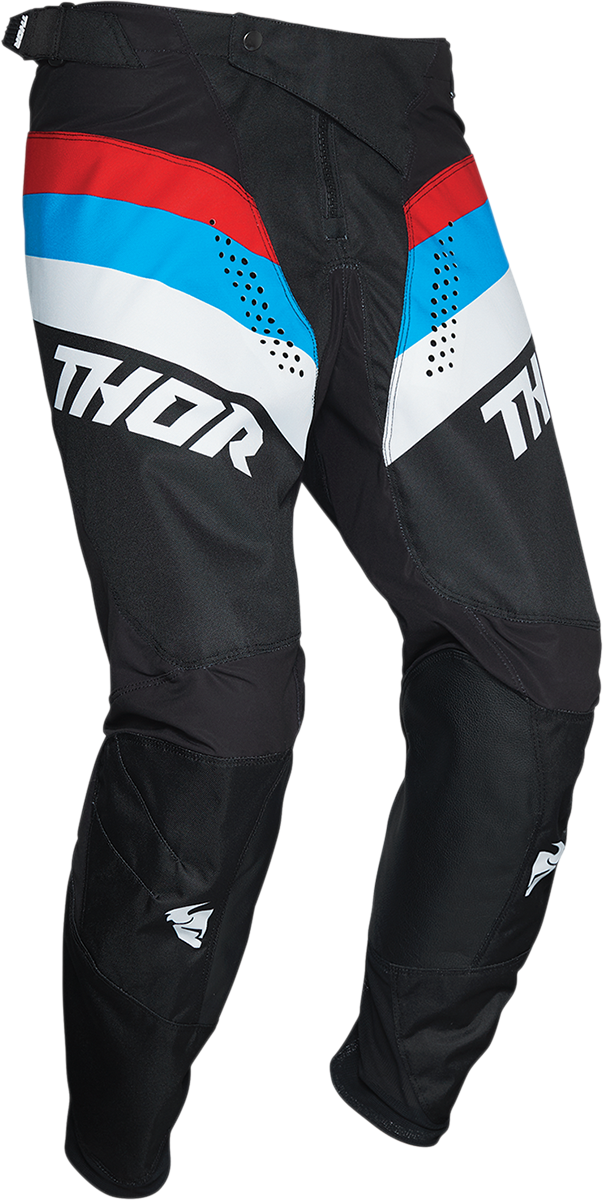 Thor Pant MX Pulse Racer 34 S21 Black Red Blue inch   34" Waist