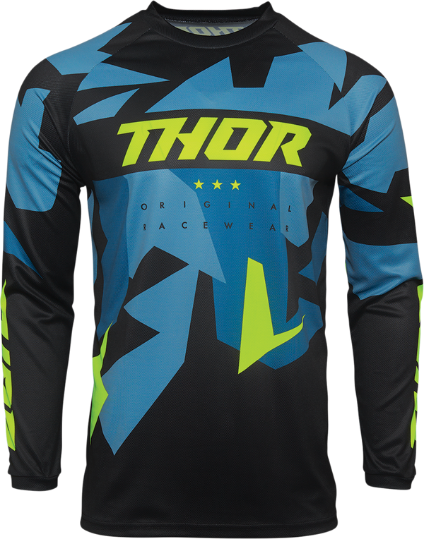 Thor Jersey Mx Sector L S21 Warship Blue Acid Large