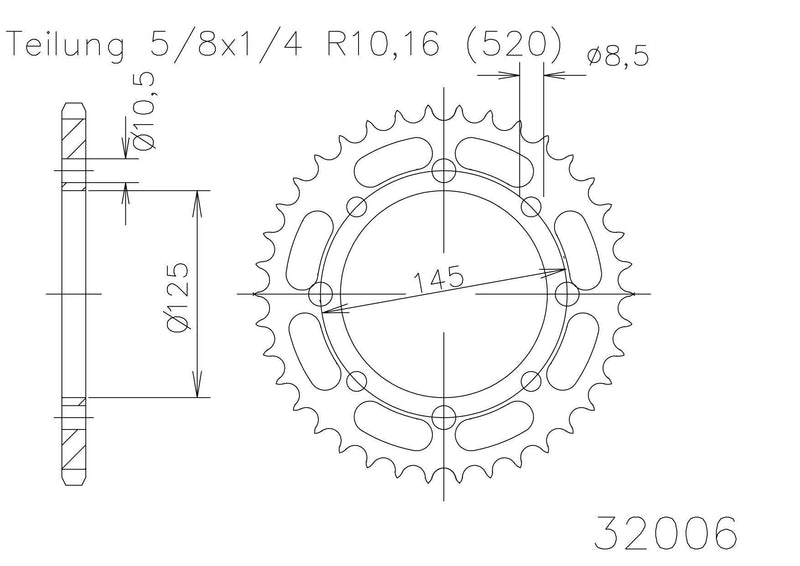 Psychic Mx Sprocket Rear 38T Yamaha Jtr1857 Yfm350 Raptor 04-09 Yfz450 Yfz450R Yfm700 06-20